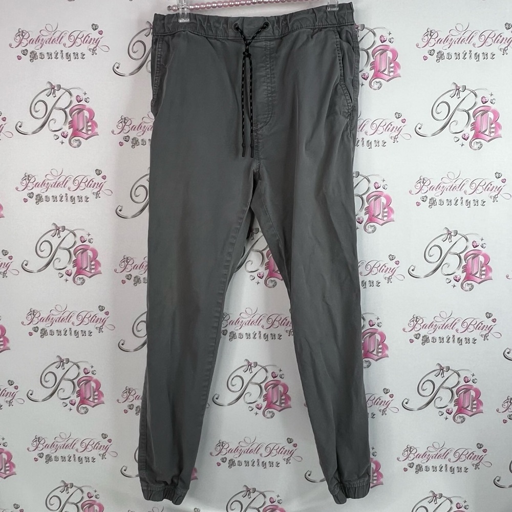 American Eagle pants next level flex grey tie up Outfitters Charcoal Joggers